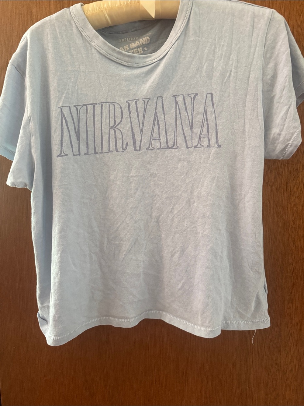 American Eagle Light Blue Band Tee